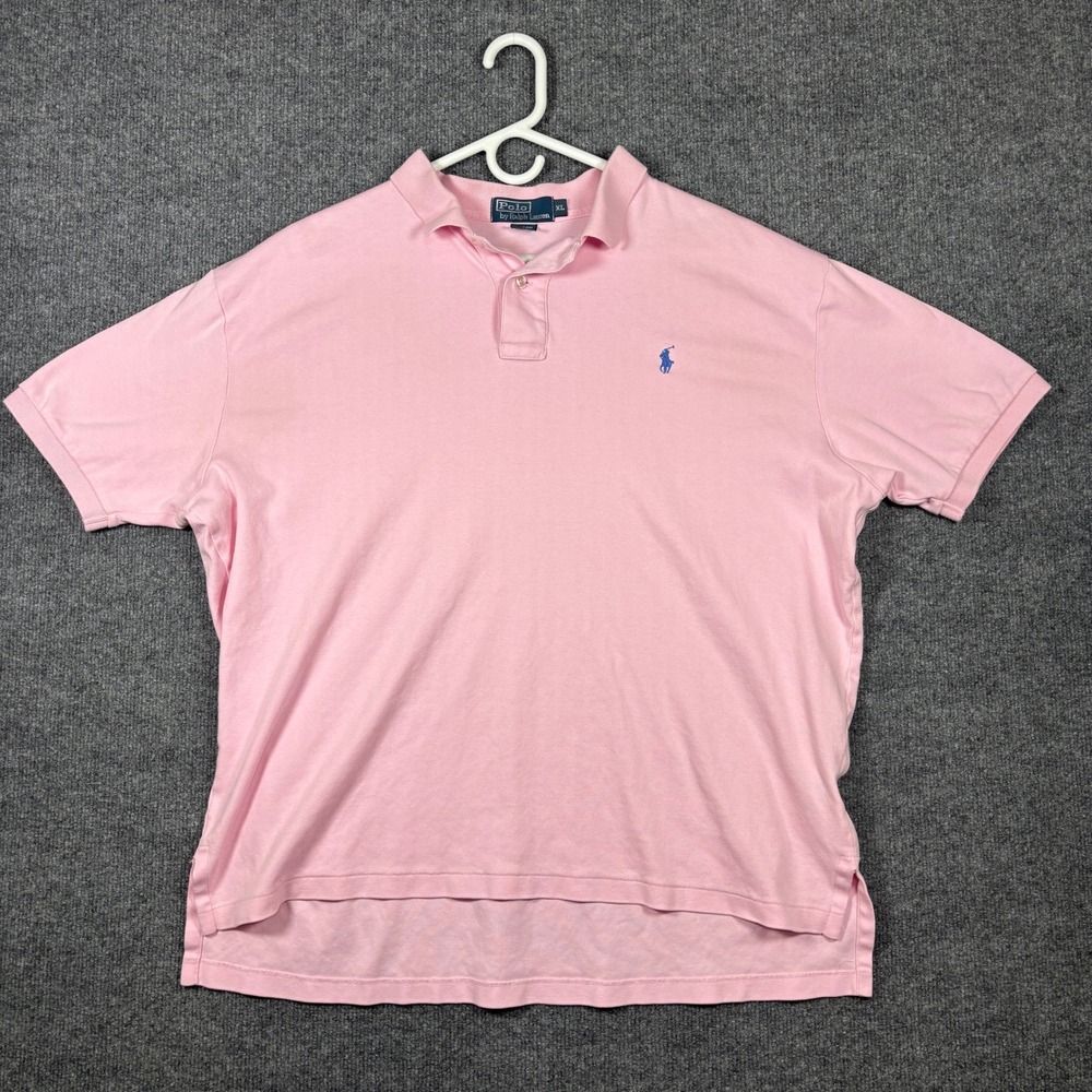 Polo by Ralph Lauren Polo Shirt Mens XL Pink Pony Logo Cotton Short Sleeve Golf